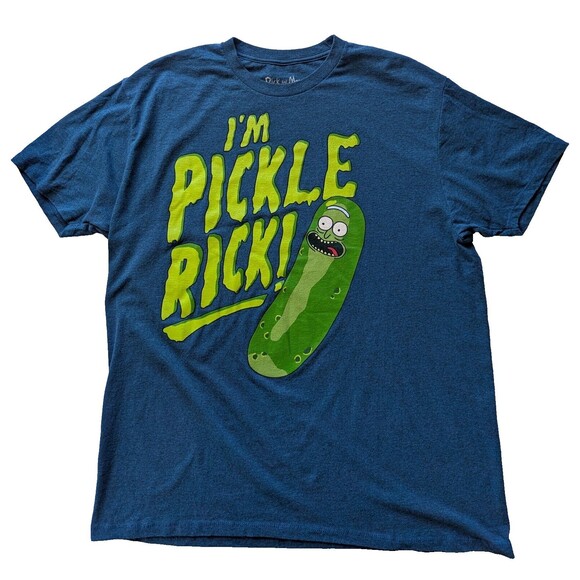Rick and Morty I'm Pickle Rick T shirt XL Extra Large Mens Blue - Picture 3 of 9
